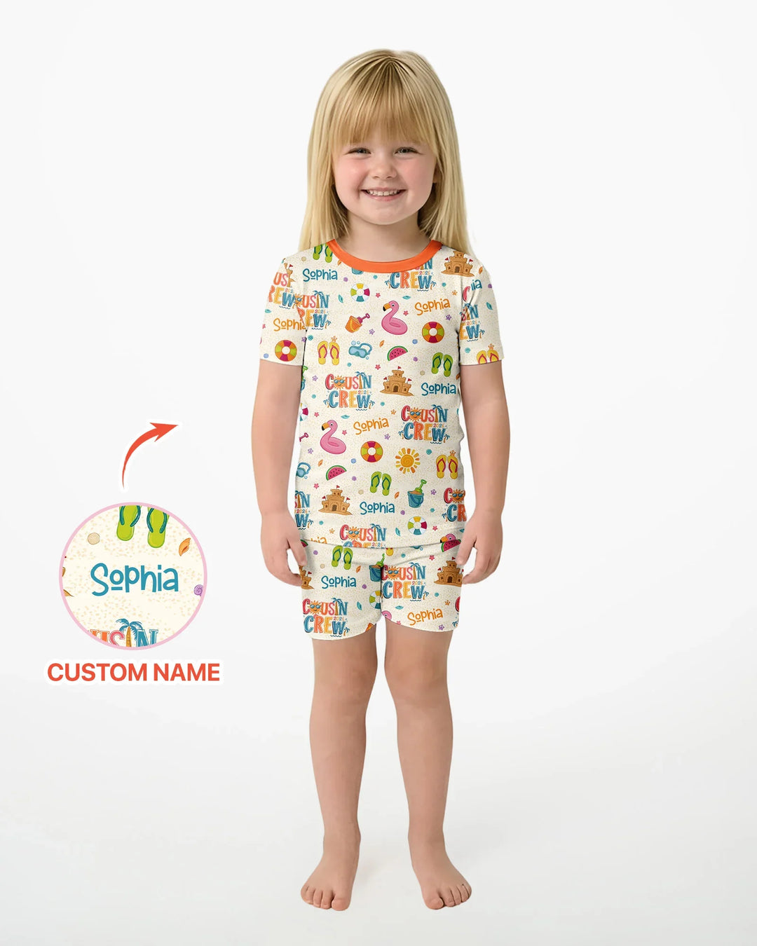 Schlafanzug-Set zweiteilig, kurze Ärmel, kurze Hose, Bambus