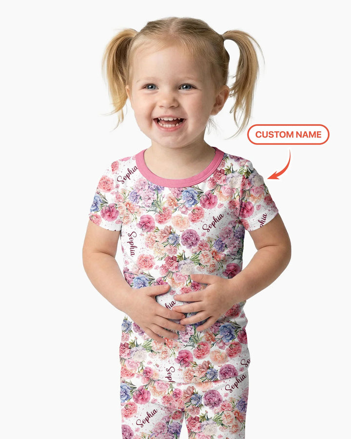 Zweiteiliges, kurzärmliges Pyjama-Set mit Marienkäfern