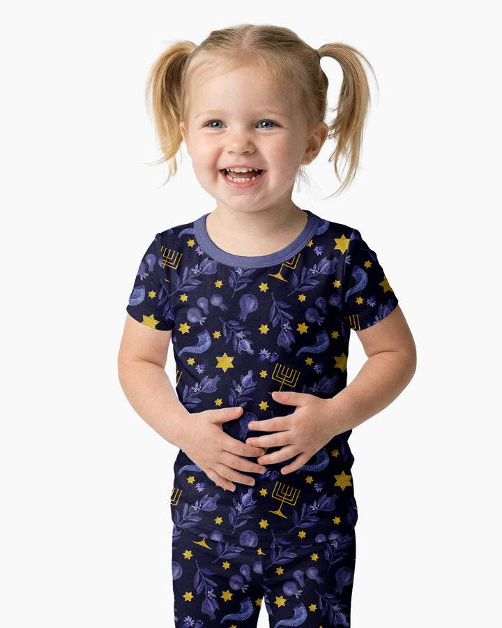 Zweiteiliges, kurzärmliges Pyjama-Set mit Marienkäfern