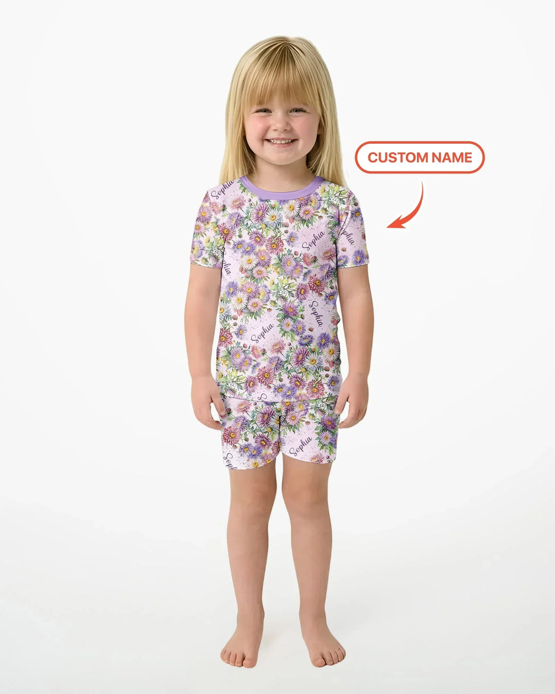 Zweiteiliges Pyjama-Set mit kurzen Ärmeln und Shorts im Sommer-Design