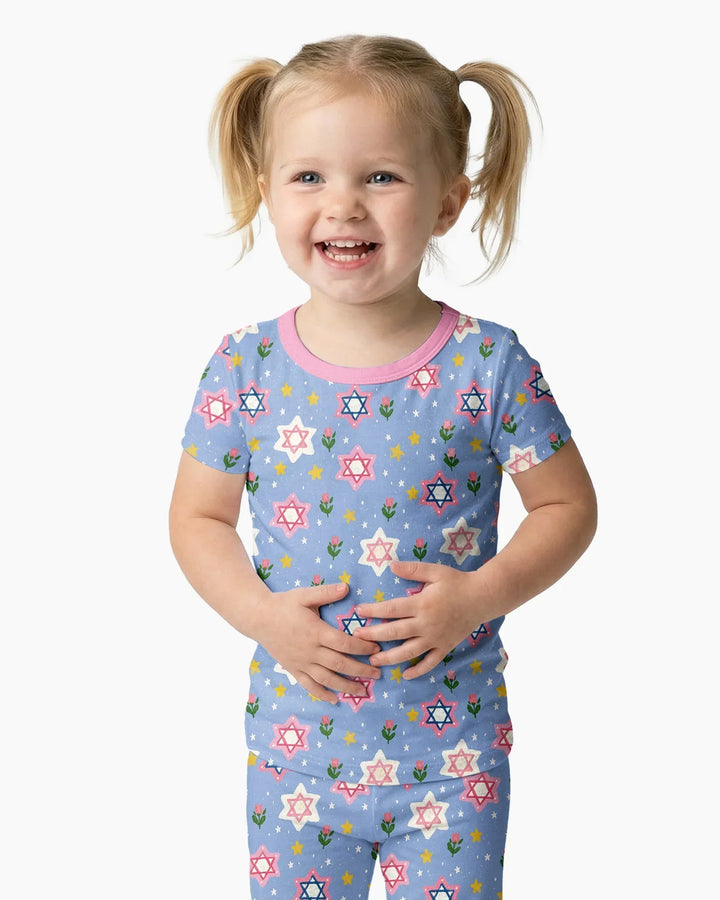 Zweiteiliges, kurzärmliges Pyjama-Set mit Marienkäfern