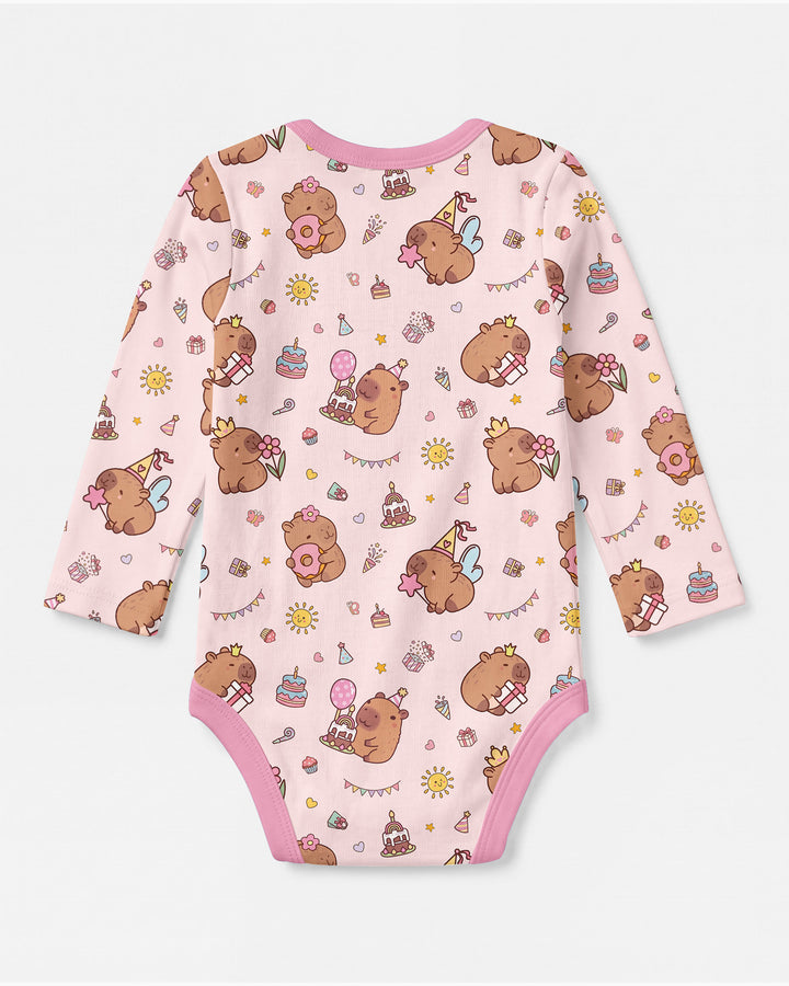 Personalized Capy Birthday Girl Bamboo Bodysuit
