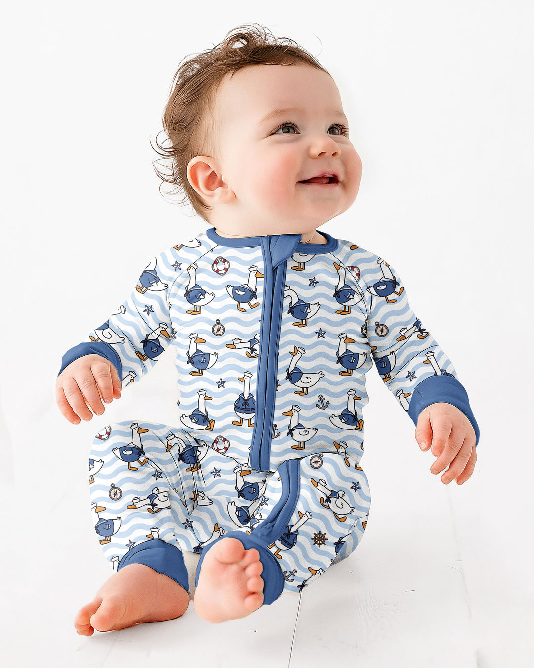 Gerippte Babykleidung mit individuellem Foto - Weich &amp; Skizzenhaft