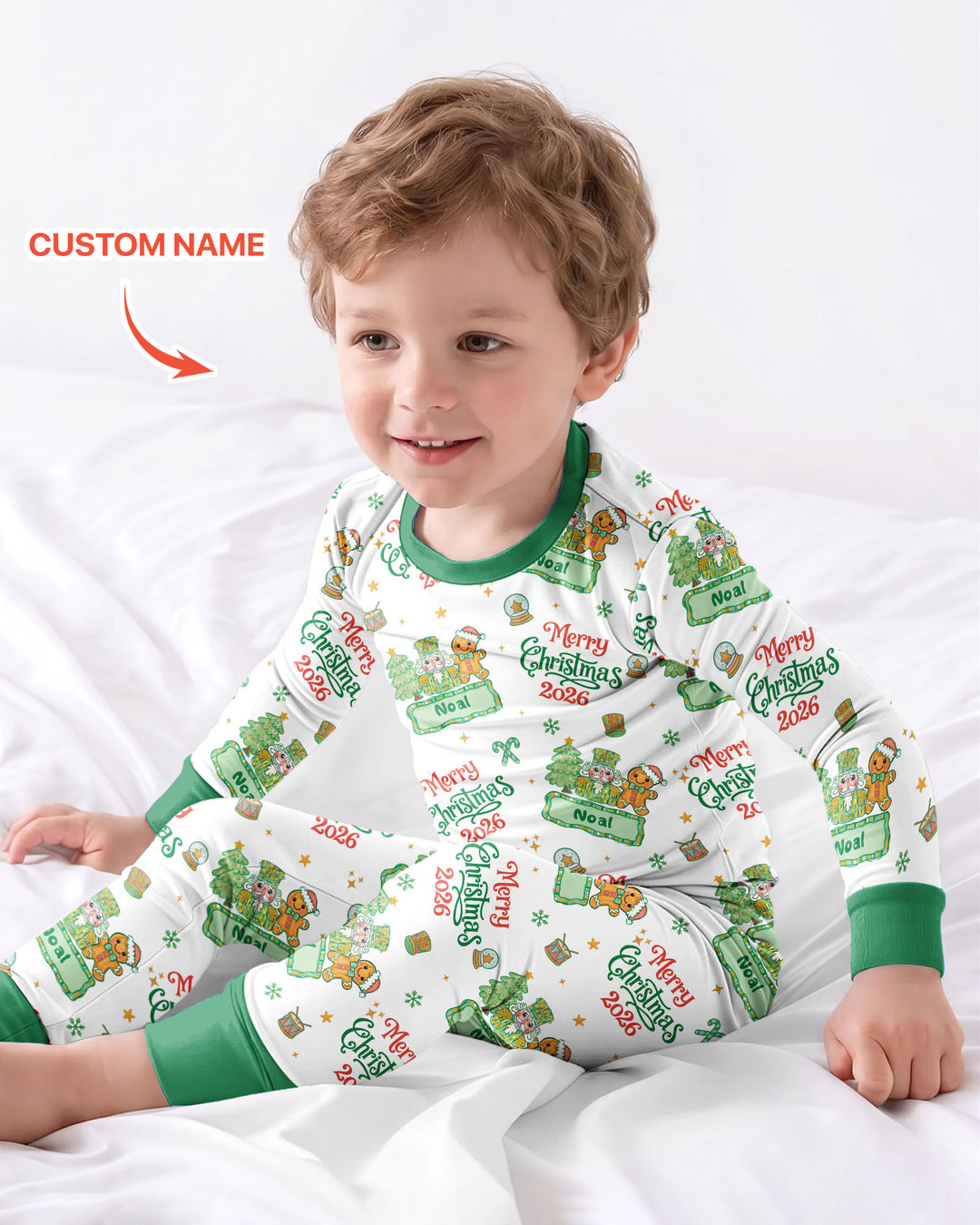 Custom Name Nutcracker Christmas Tale Bamboo Two Piece Long Sleeve Pajama Set