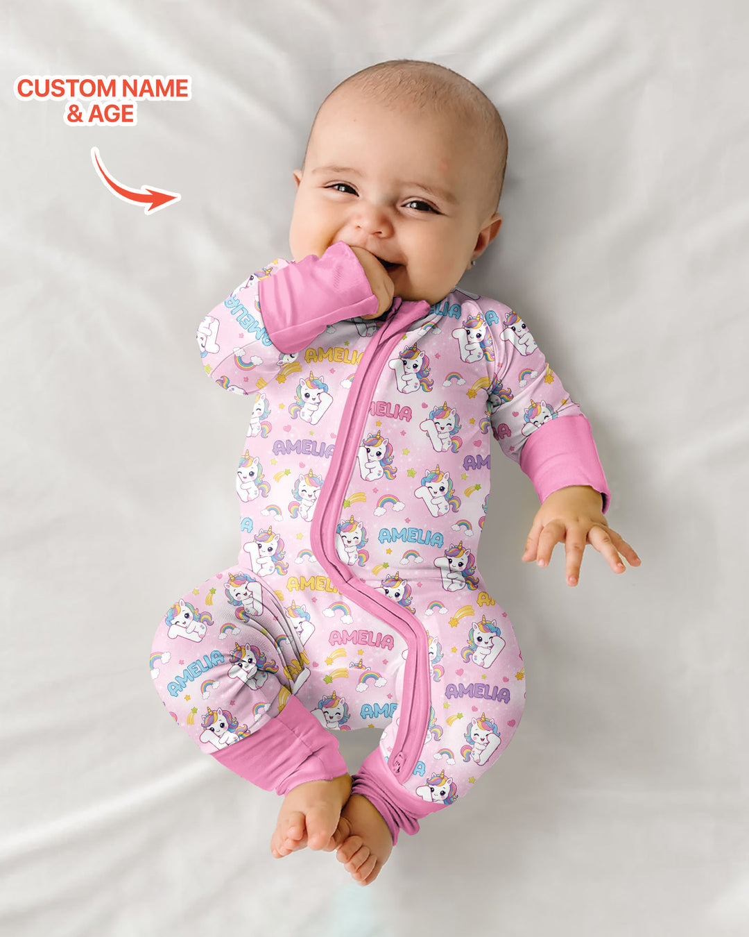 Gerippte Babykleidung mit individuellem Foto - Weich &amp; Skizzenhaft