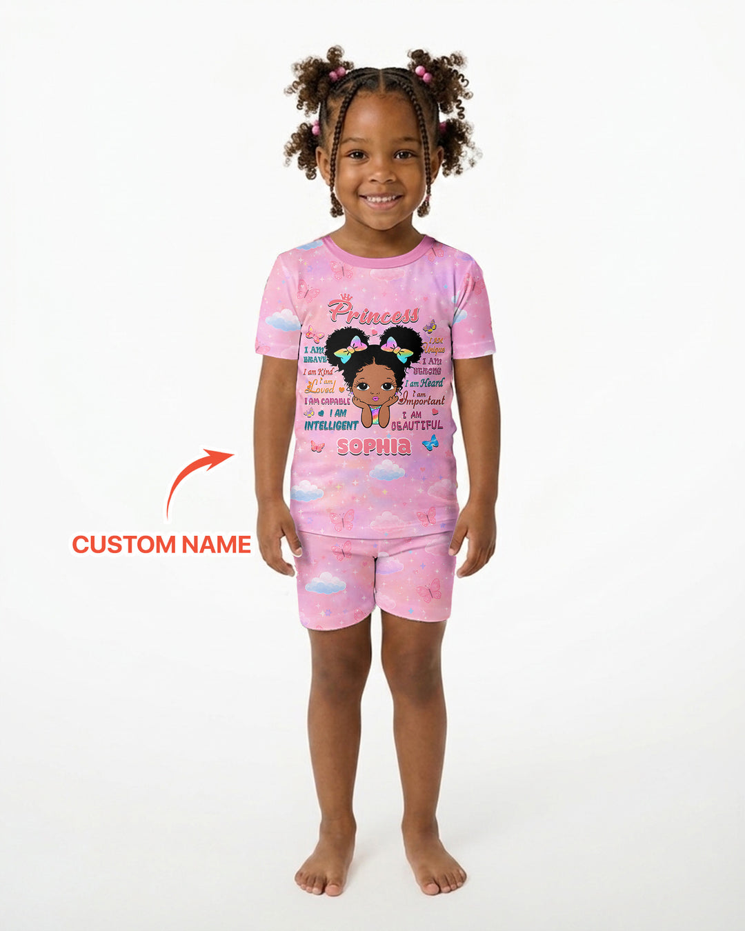 Zweiteiliges Pyjama-Set mit kurzen Ärmeln und Shorts im Sommer-Design