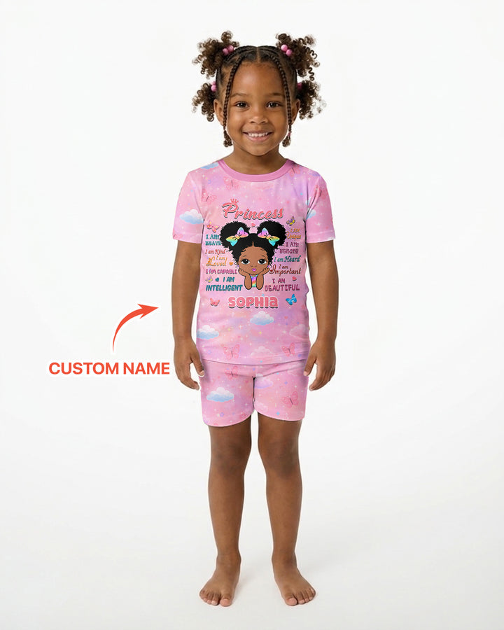 Zweiteiliges Pyjama-Set mit kurzen Ärmeln und Shorts im Sommer-Design