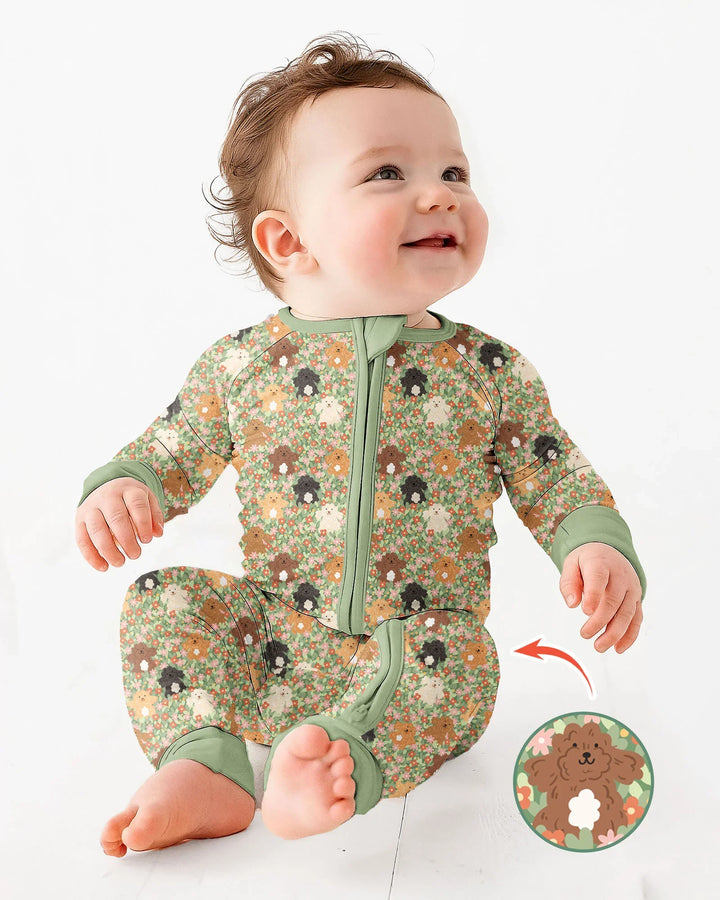 Gerippte Babykleidung mit individuellem Foto - Weich &amp; Skizzenhaft
