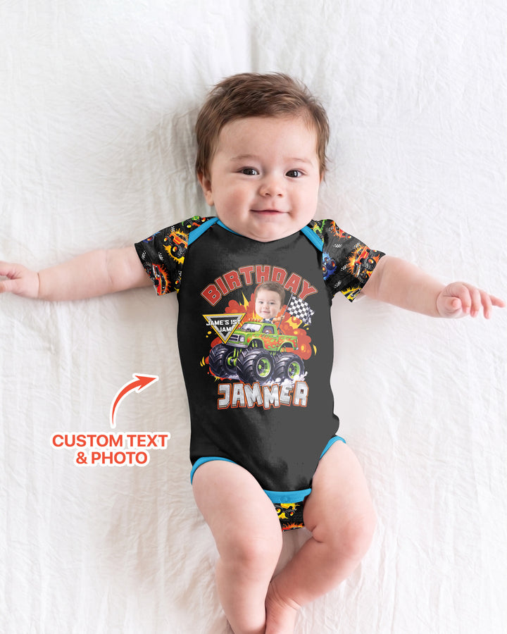 Birthday Truck Rally Bamboo Bodysuit