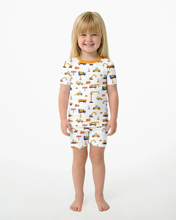 Konstruktion Bambus Zweiteiliger Kurzarm-Shorts-Pyjama-Set