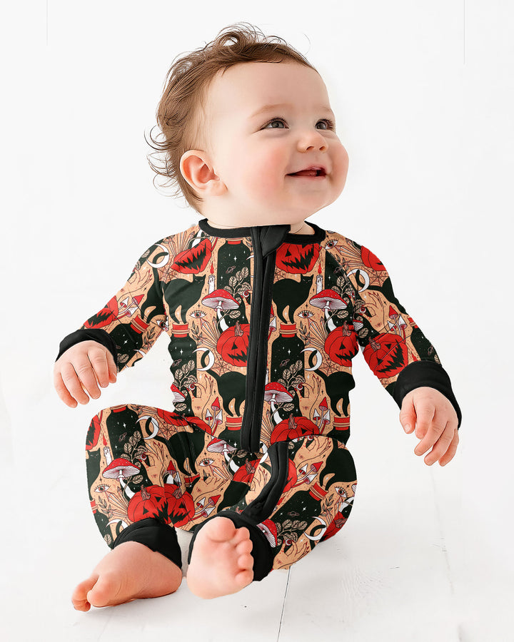 Black Cat And Pumpkin Halloween Bamboo Convertible Zippy