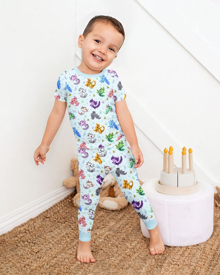 Zweiteiliges, kurzärmliges Pyjama-Set mit Marienkäfern