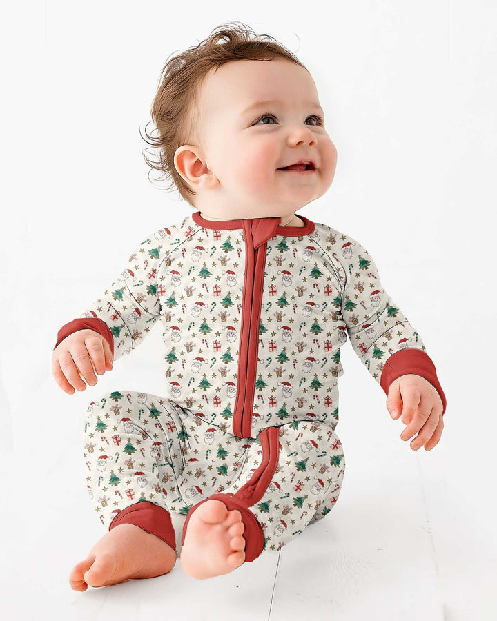 Snowy Santa Bamboo Convertible Zippy