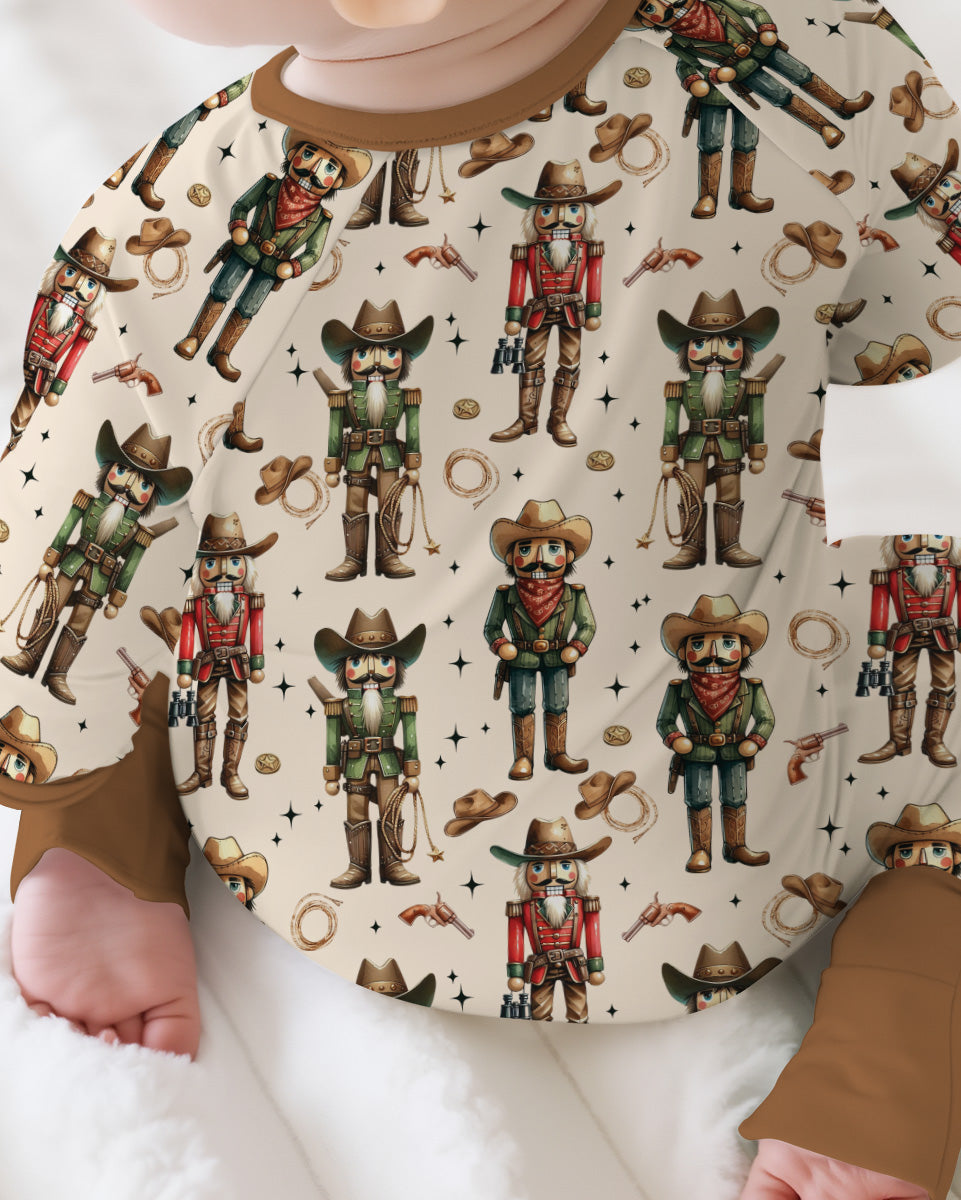 Western Christmas Cowboy Nutcracker Bamboo Convertible Zippy