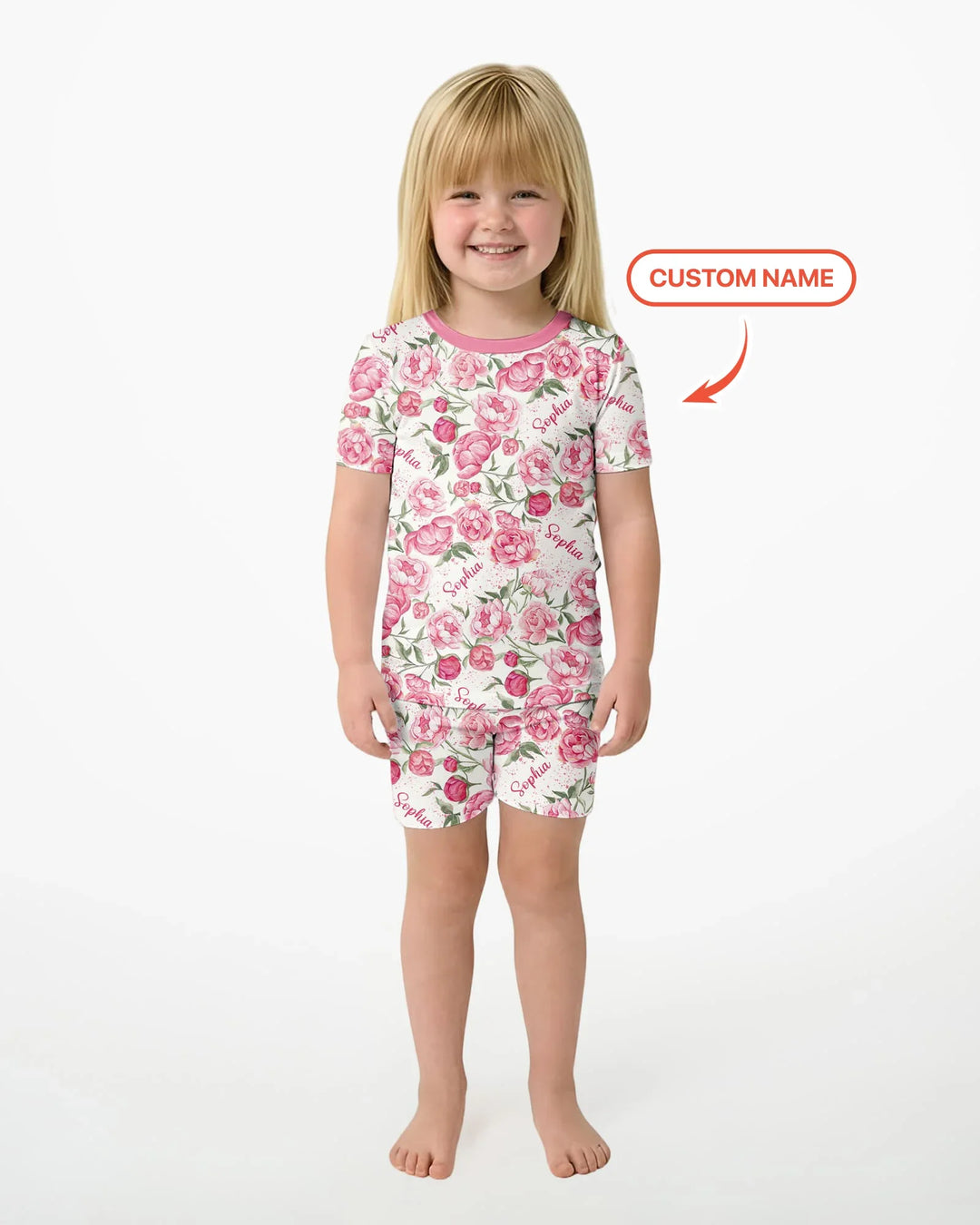 Zweiteiliges Pyjama-Set mit kurzen Ärmeln und Shorts im Sommer-Design