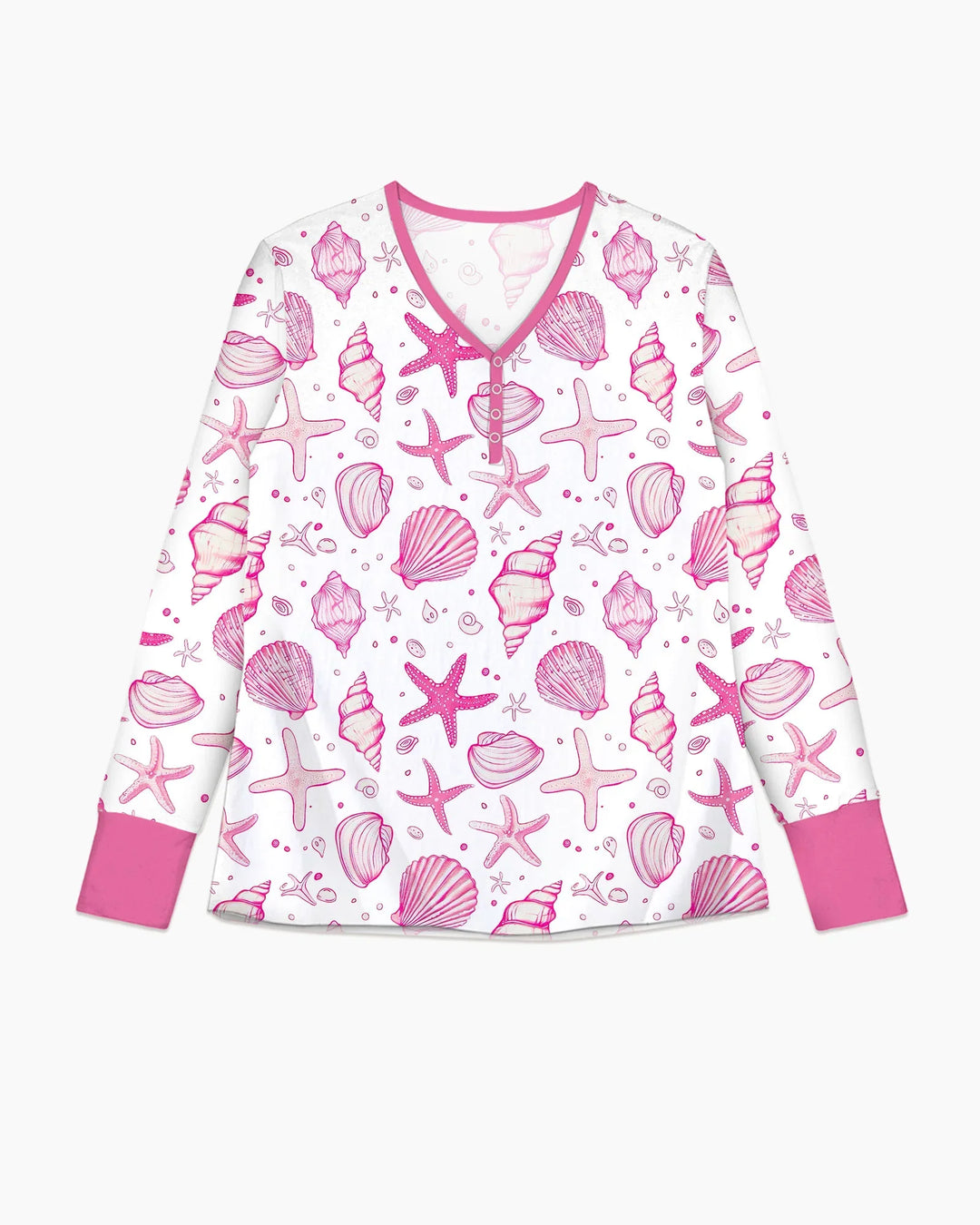 Familien-Pyjama-Set aus Bambus für Damen mit Küsten-Charme