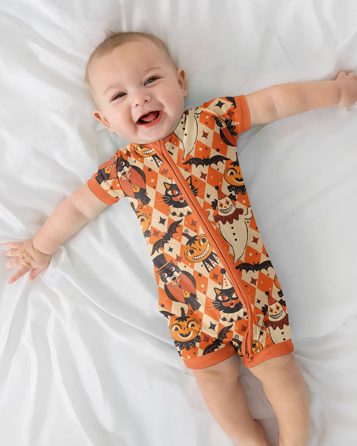 Vintage Halloween Carnival Bamboo Shorty Zippy
