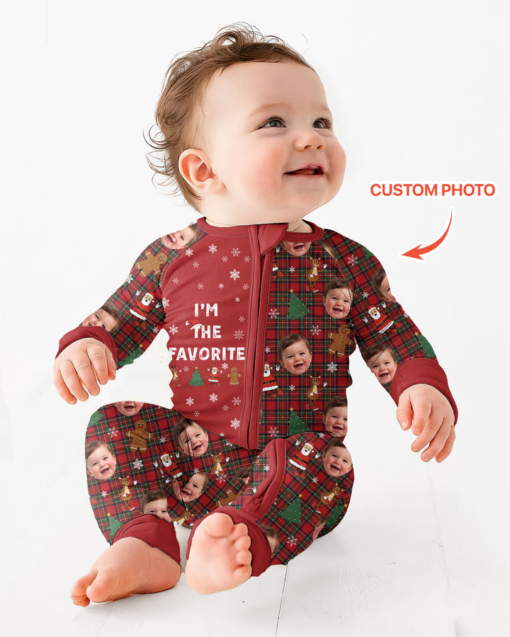 I'm The Favorite Christmas Funny Brother Sister Matching Bamboo Convertible Zippy