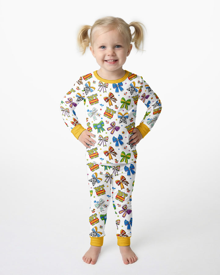 Magical Mirror Bow Bamboo Two Piece Short Sleeve Pajama Set