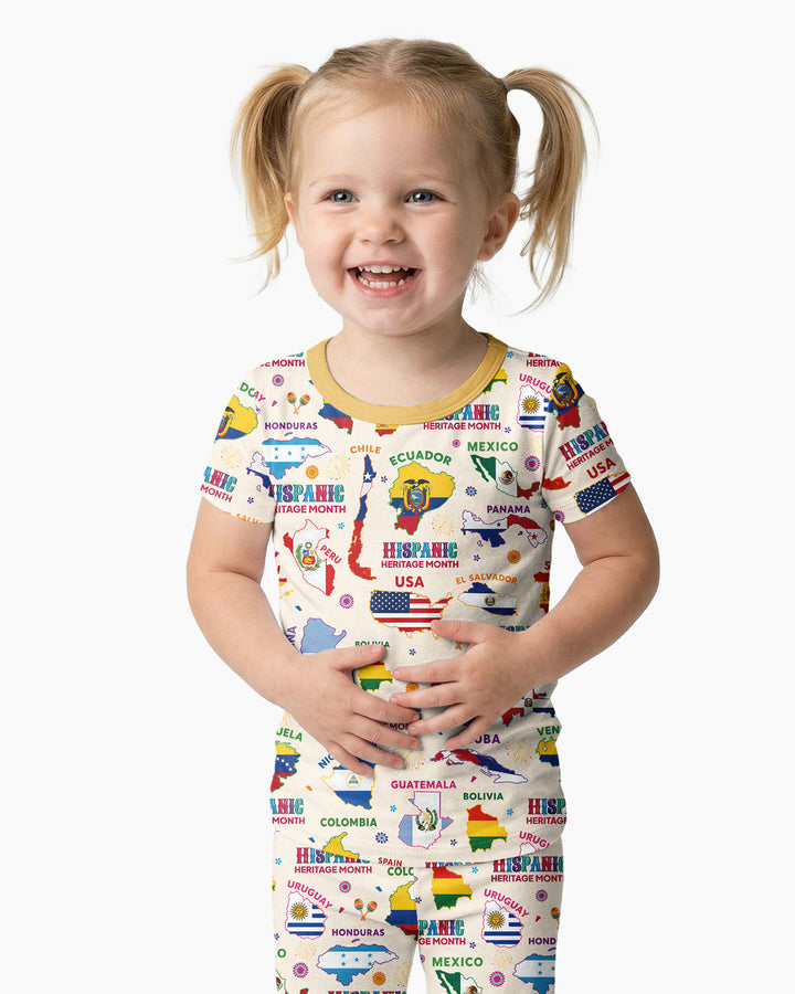 Zweiteiliges, kurzärmliges Pyjama-Set mit Marienkäfern