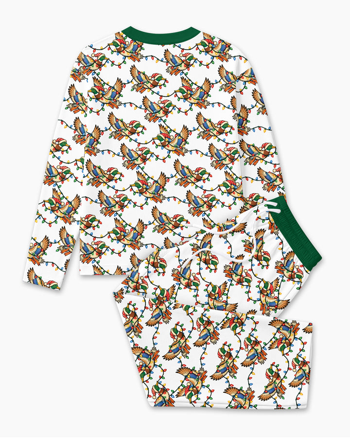 Preppy Christmas Mallard Duck Bamboo Men's Pajama Set