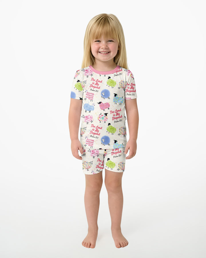 Schlafanzug-Set zweiteilig, kurze Ärmel, kurze Hose, Bambus