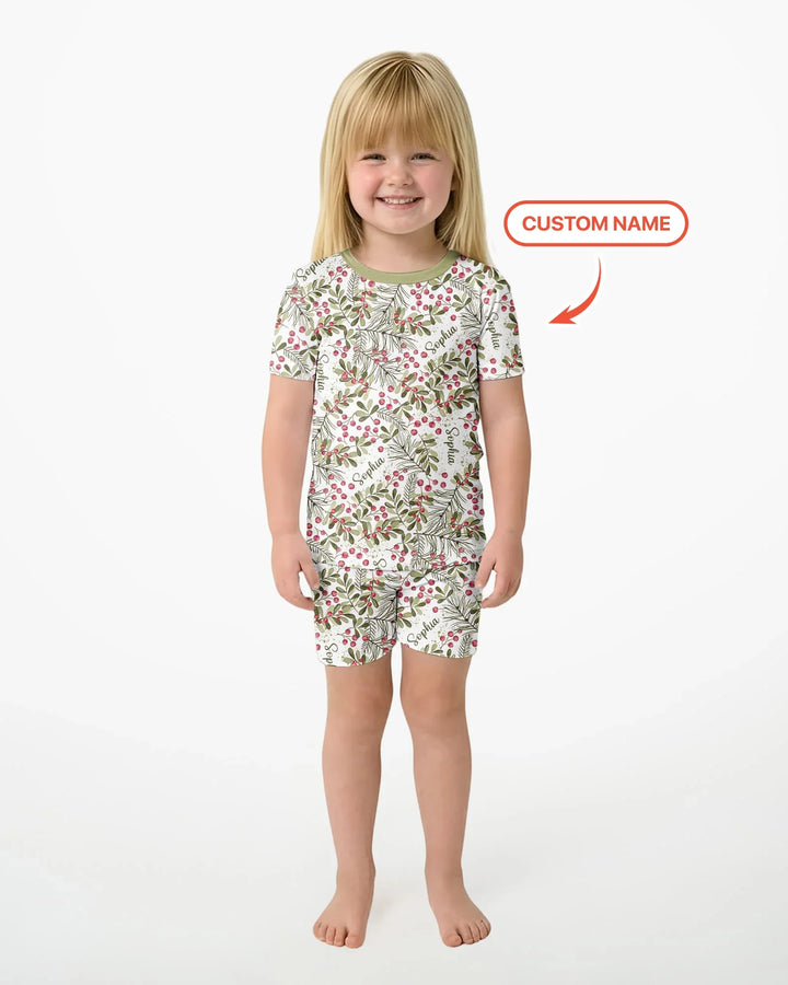 Zweiteiliges Pyjama-Set mit kurzen Ärmeln und Shorts im Sommer-Design