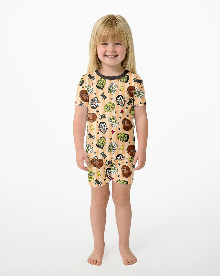 Creepy Crew Family Matching Bamboo Two Piece Short Sleeve Shorts Pajama Set