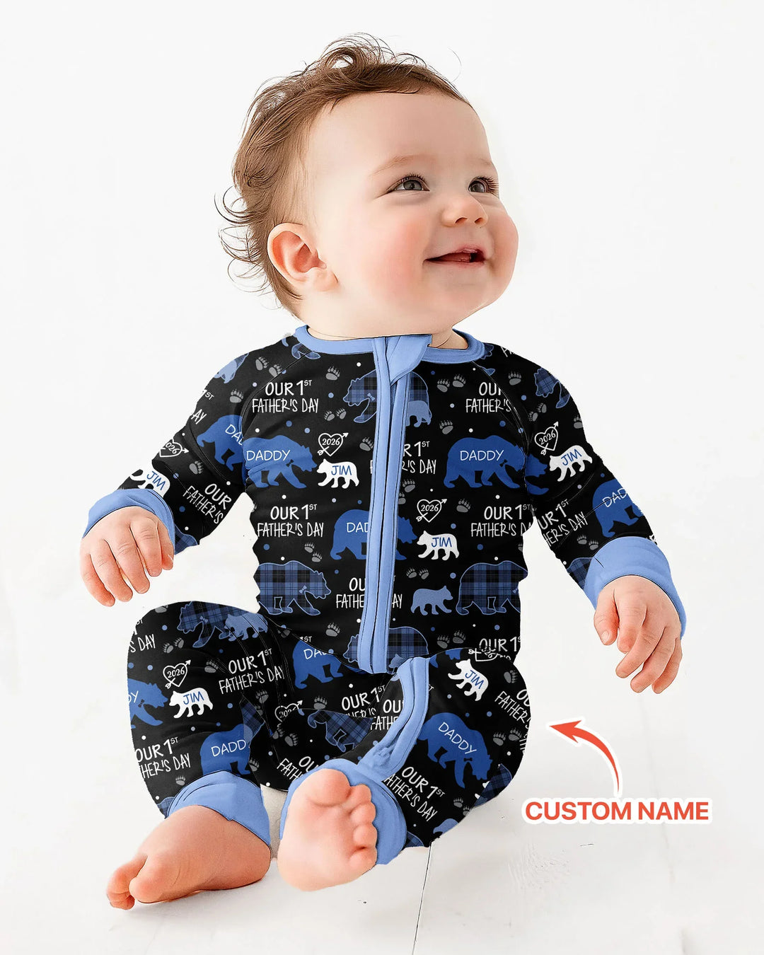 Gerippte Babykleidung mit individuellem Foto - Weich &amp; Skizzenhaft