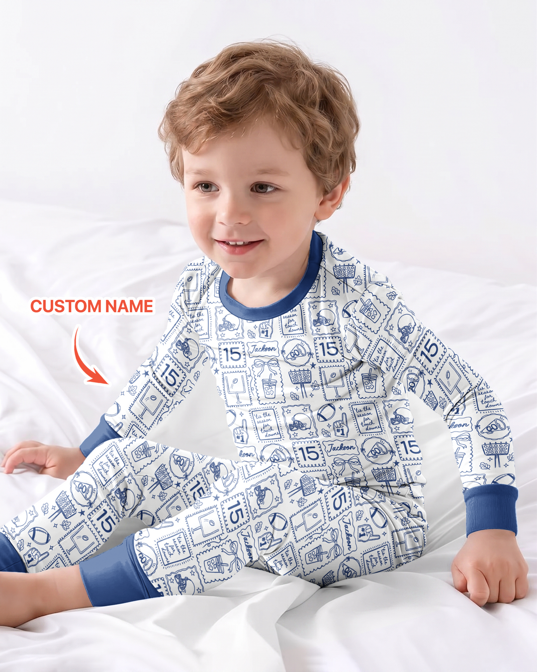 Custom Name Friday Night Lights Two Piece Long Sleeve Pajama Set