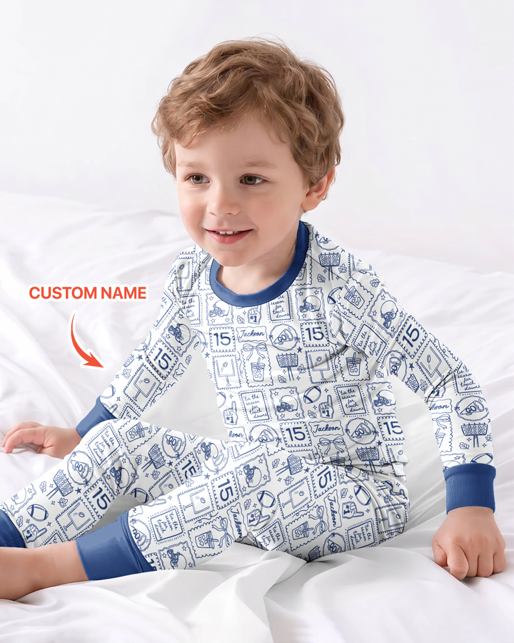 Custom Name Friday Night Lights Two Piece Long Sleeve Pajama Set