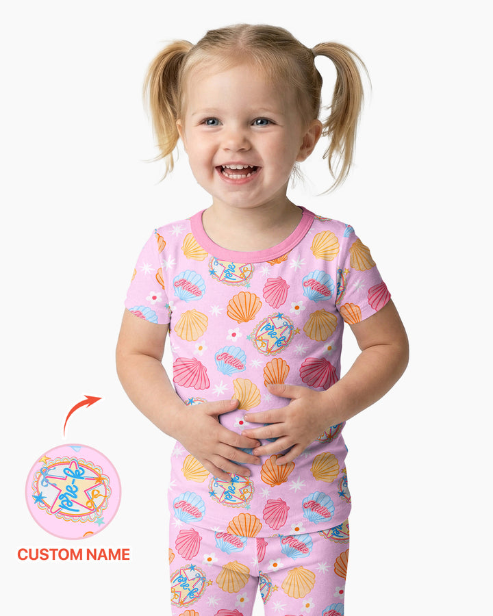 Mermaid Back To School Bamboo Two Piece Short Sleeve Pajama Set