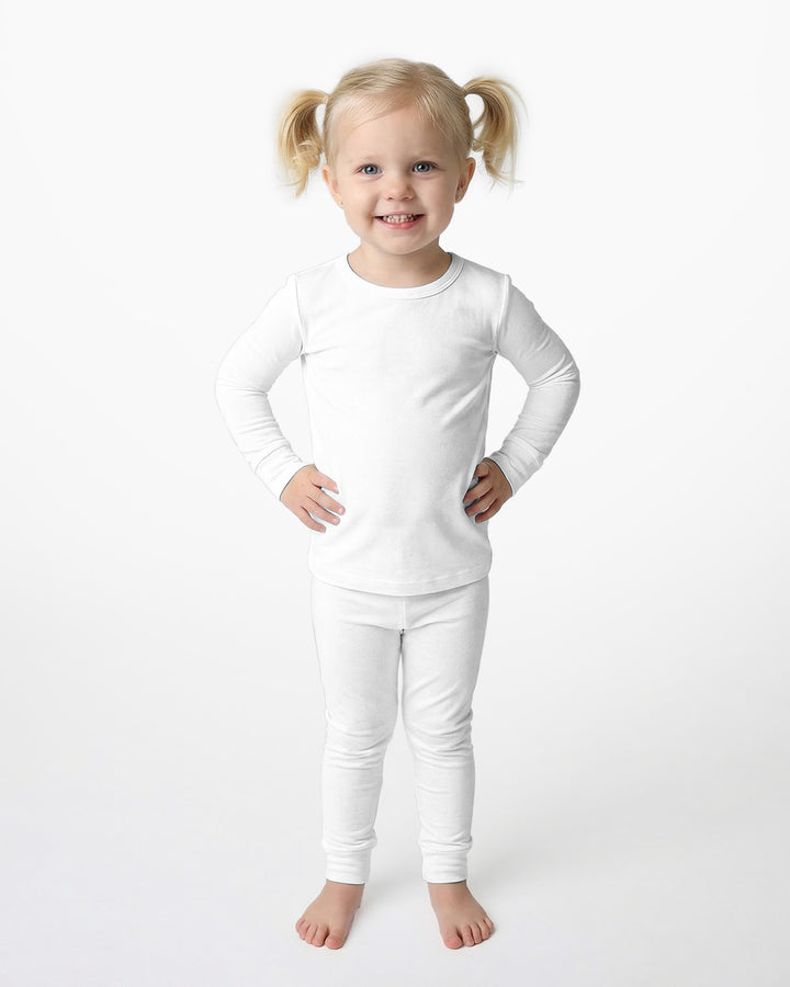 White Bamboo Two Piece Pajama Set