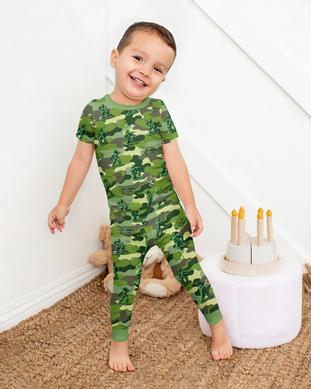 Zweiteiliges, kurzärmliges Pyjama-Set mit Marienkäfern