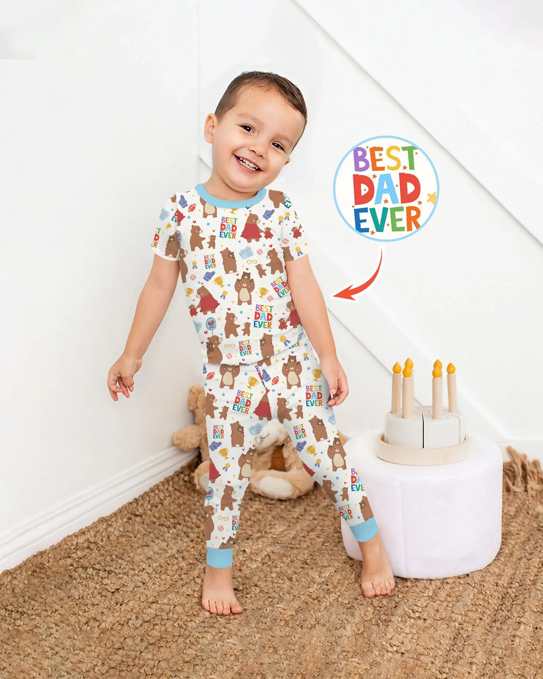 Zweiteiliges, kurzärmliges Pyjama-Set mit Marienkäfern
