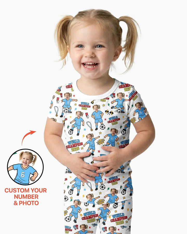Zweiteiliges, kurzärmliges Pyjama-Set mit Marienkäfern