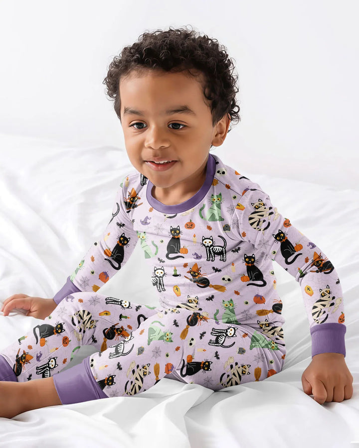 Zweiteiliges Langarm-Pyjama-Set mit Sommerfrüchten