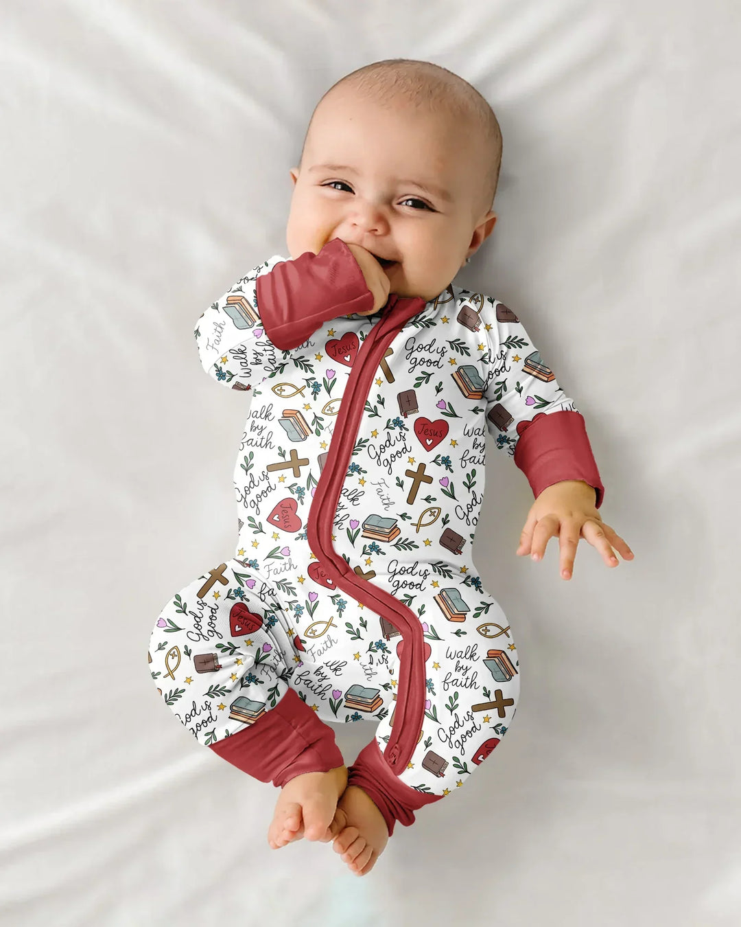 Gerippte Babykleidung mit individuellem Foto - Weich &amp; Skizzenhaft
