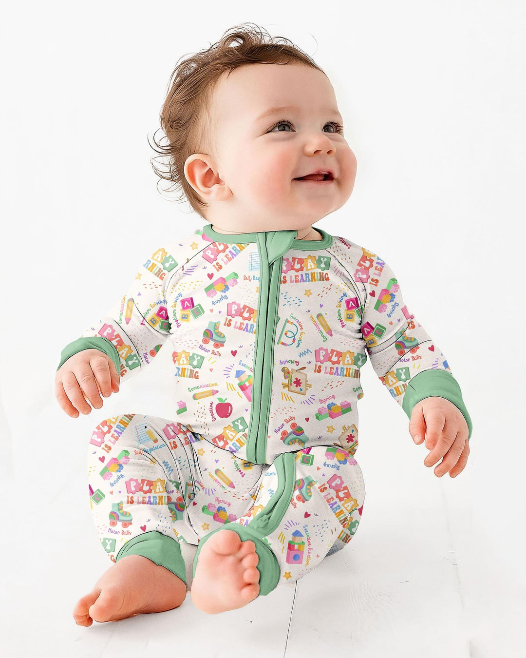 Gerippte Babykleidung mit individuellem Foto - Weich &amp; Skizzenhaft