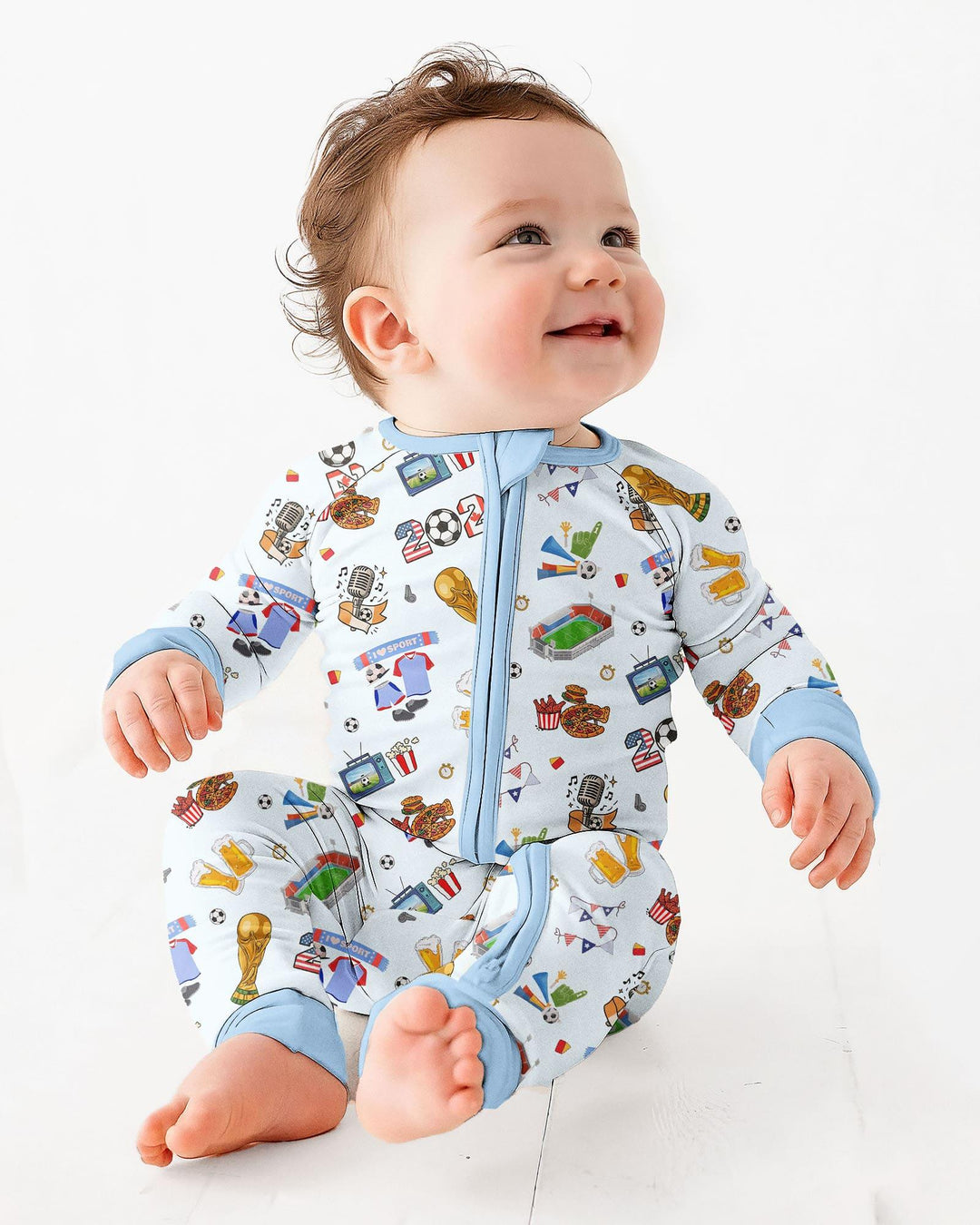 Gerippte Babykleidung mit individuellem Foto - Weich &amp; Skizzenhaft