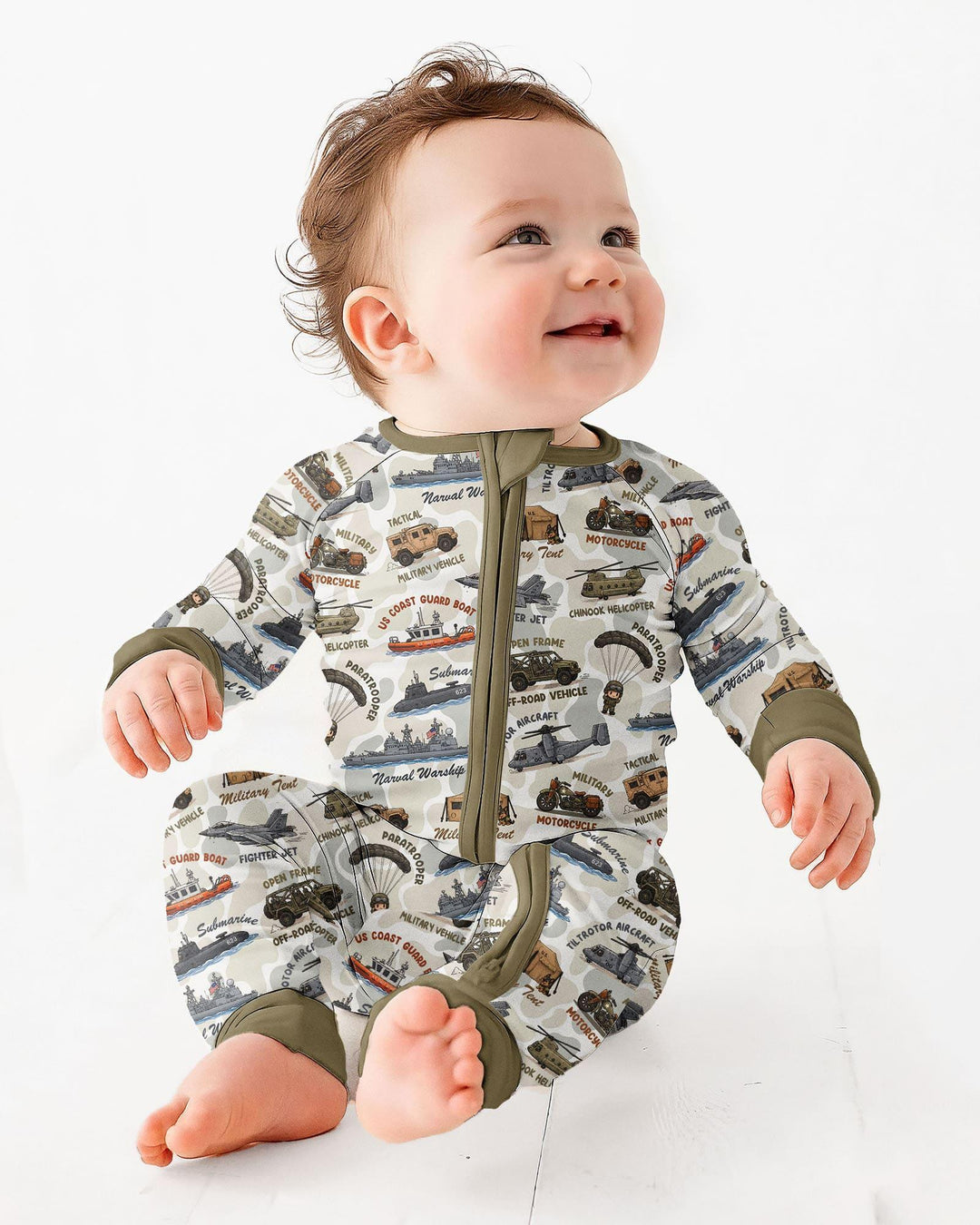Gerippte Babykleidung mit individuellem Foto - Weich &amp; Skizzenhaft