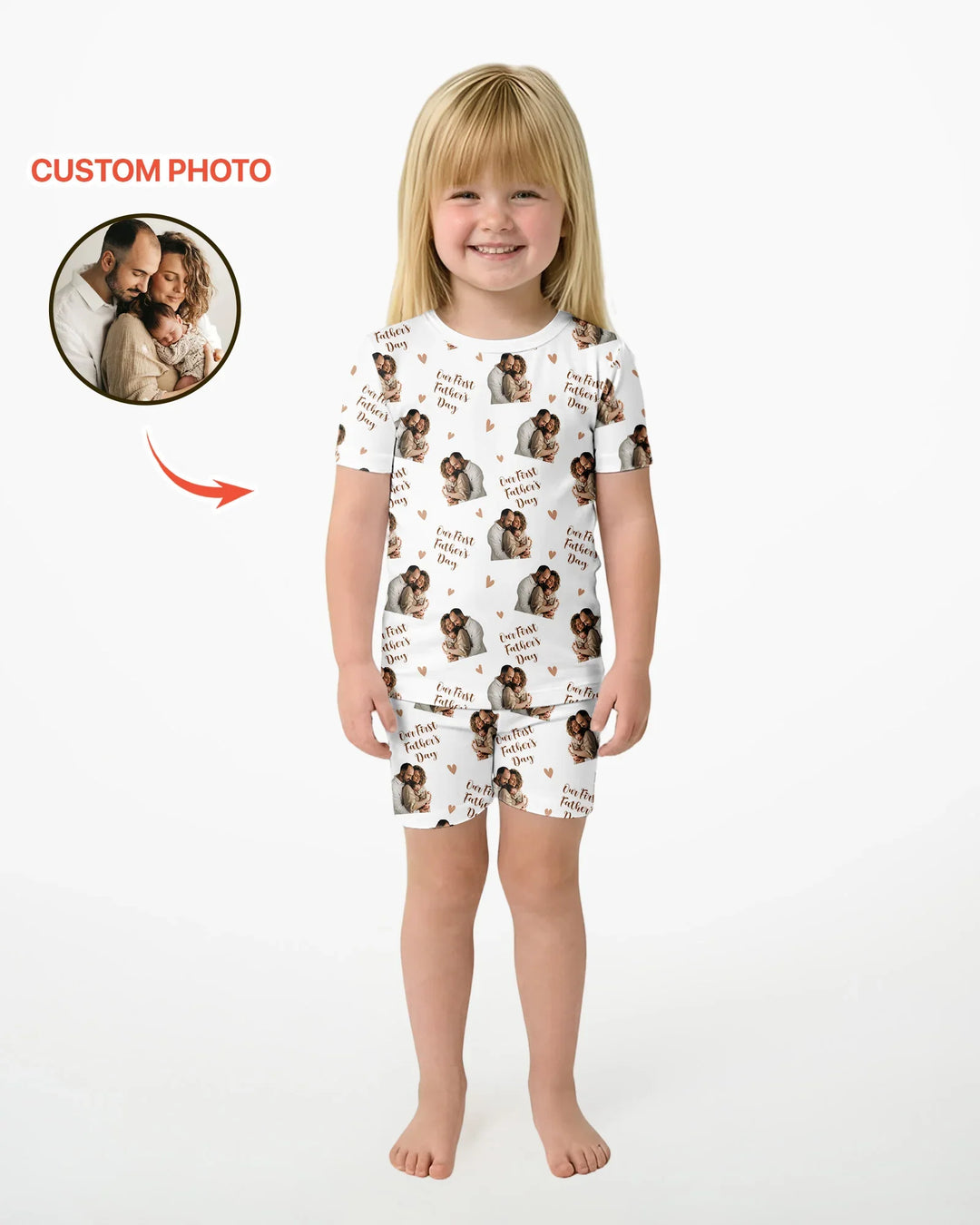 Zweiteiliges Pyjama-Set mit kurzen Ärmeln und Shorts im Sommer-Design