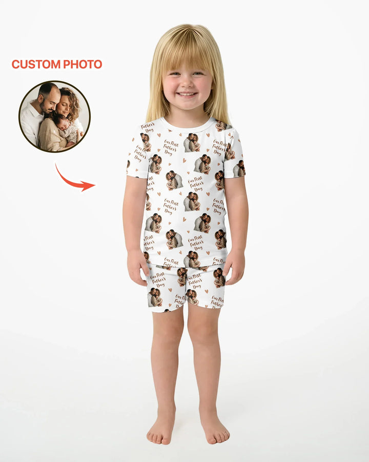Zweiteiliges Pyjama-Set mit kurzen Ärmeln und Shorts im Sommer-Design