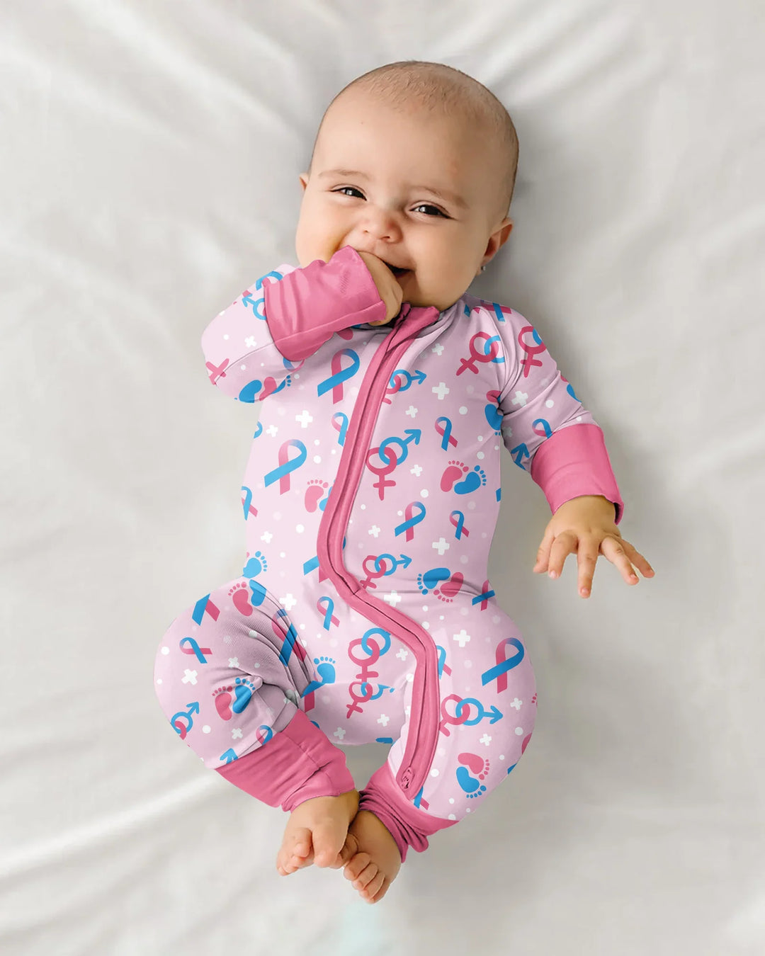 Gerippte Babykleidung mit individuellem Foto - Weich &amp; Skizzenhaft