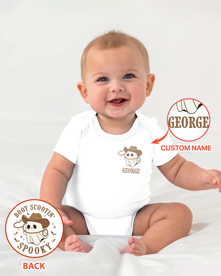 Personalized Boot Scooting Spooky Bamboo Bodysuit