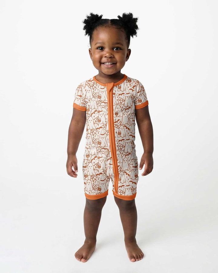 Boo Trick or Treat Ghosts Halloween Bamboo Shorty Zippy