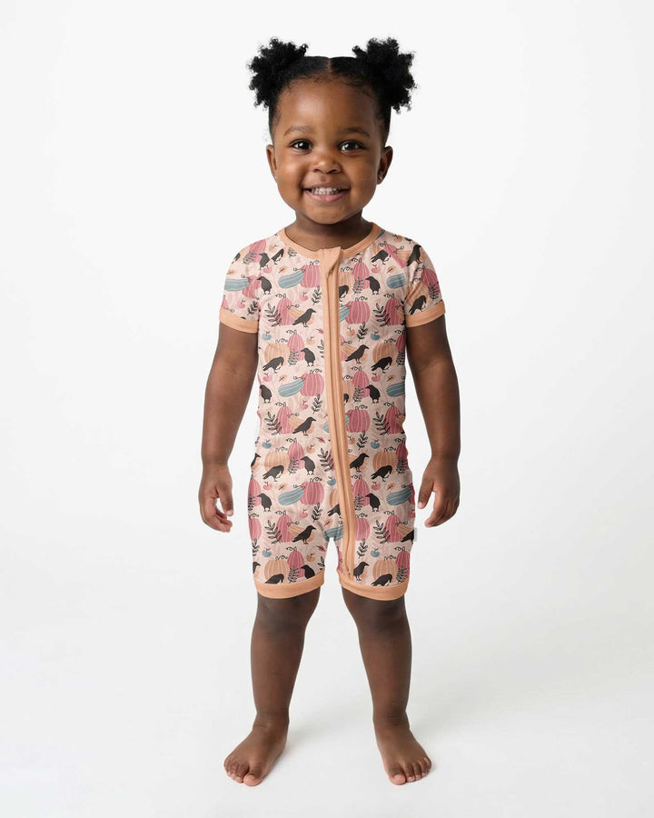 Pastel Pumpkin Patch Bamboo Shorty Zippy