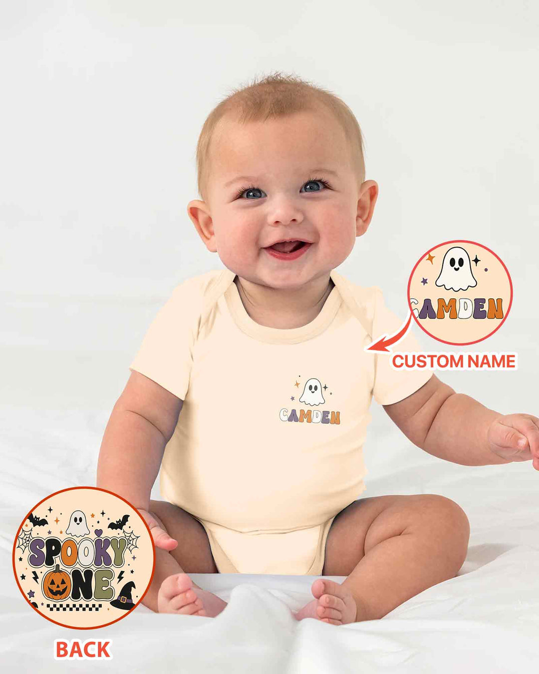 Personalized Spooky One Halloween Bamboo Bodysuit