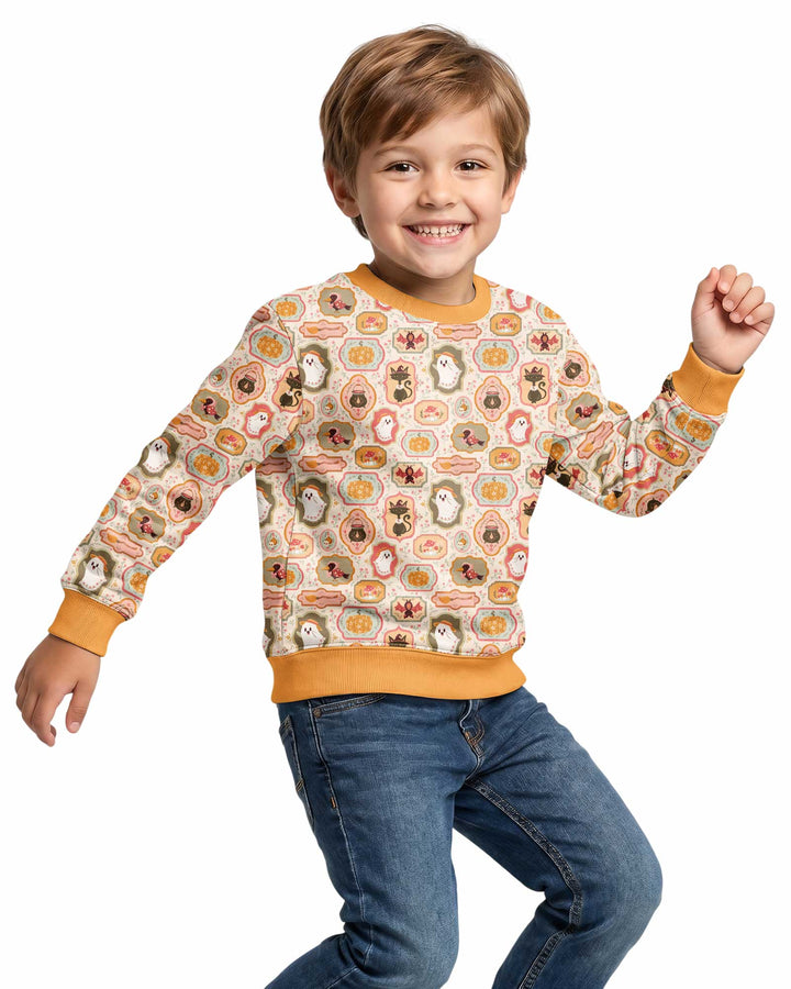 Cute Vintage Magical Cottage Style Halloween Bamboo Crewneck Sweatshirt