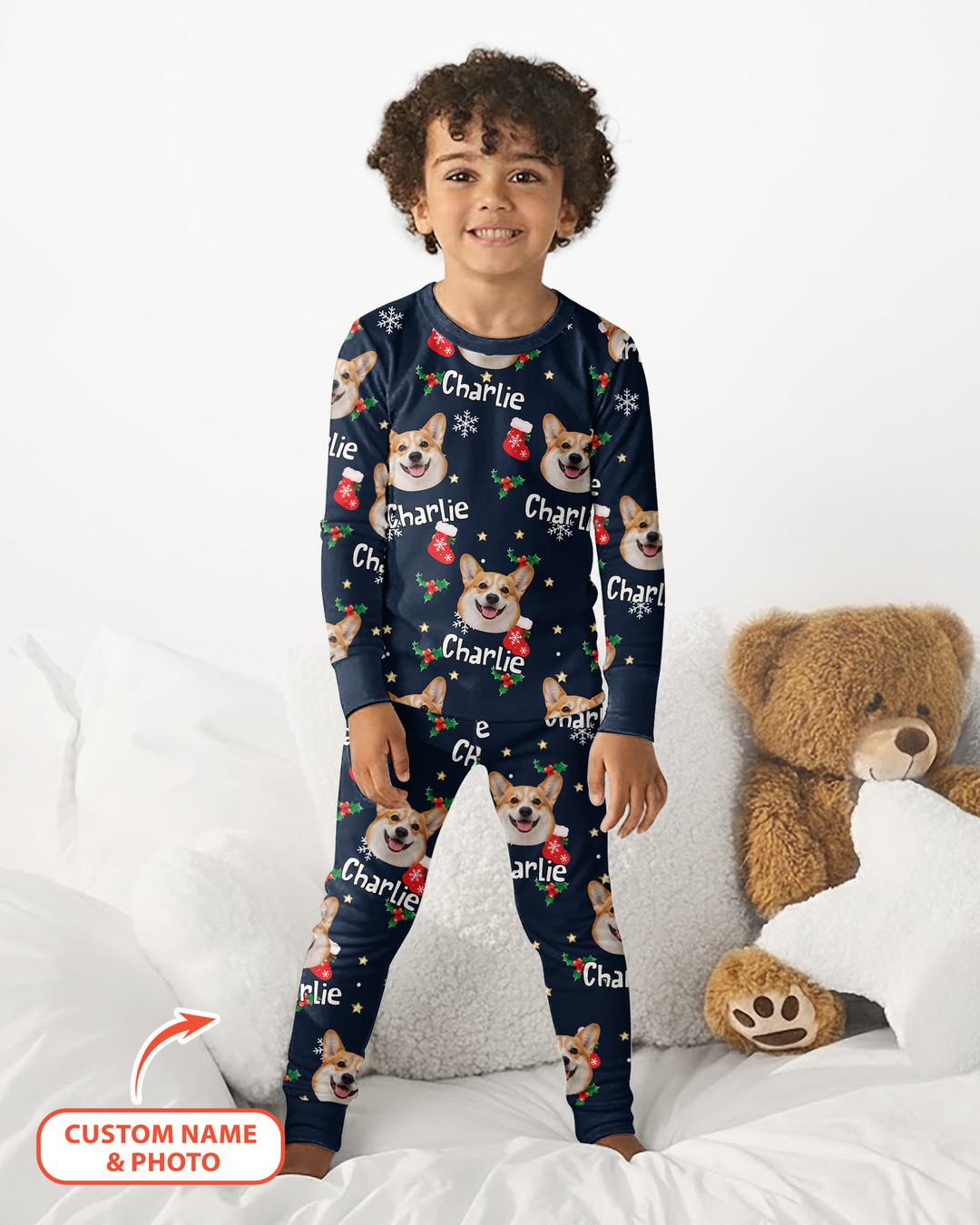 My Furry Christmas Bamboo Two Piece Long Sleeve Pajama Set